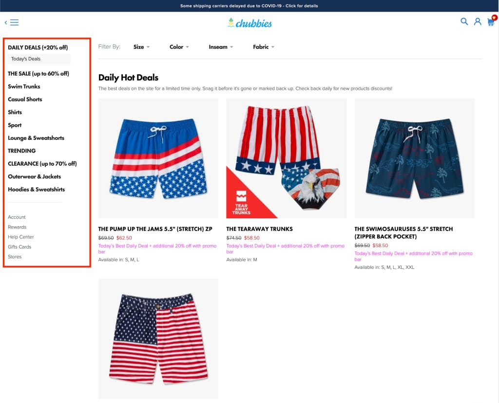 Chubbies online clearance